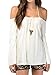 Choies Women's Halter Backless Cross Straps Loose Off Shoulder Shirt Blouse Top