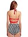 ADFOLF Retro Bikini Swimsuits For Women High Waisted Halter Push Up Bathing Suits Polka S