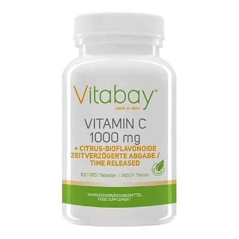 Vitamin C 1000 mg + Bioflavonoide - Time Released - Vegane Tabletten (100 vegane Tabletten)