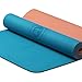 WWWW Pido TPE Yoga Mat SGS Certified Non Slip Exercise Mat with Carry Bag and Strap Body Alignment System,Tear Resistant,72″x26″ Thichness 1/4″ for Yoga Pilates(Lake Blue + Orange)thumb 2