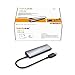 Wavlink Portable USB 3.0 Aluminum 4-Port Hub with Built in Cable 5Gbps Transmission Rates for PC Ultrabook PAD- Gray