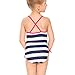 Arshiner Girls' One Piece Swimsuit Bathing Suits,Navy Blue,Size 130