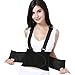 Lumbar Support Belt with Suspenders for Women - Black (Size XL)
