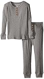 Burt's Bees Kid's Organic Henley Pajama Tee and Pant Set - 4T - Heather Grey