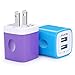 USB Charger Cube, Wall Charger Plug, Ailkin 2.1A Dual Port USB Adapter Power Plug Charging Station Box Base Replacement for iPhone X/8/7, iPad, Samsung Phones and More USB Charging Block