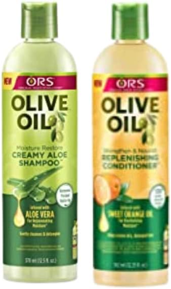 ORS Olive Oil Sulfate Free Hydrating Shampoo 370 ml & Replenishing Conditioner
