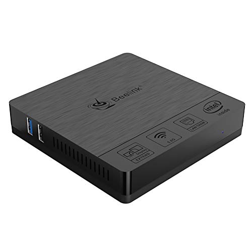 Beelink BT3Pro Fanless Mini PC,Intel x5-Z8350 Windows 10 Desktop Computer,4GB+64GB /HDMI/VGA/Dual WiFi/BT 4.0/1000M LAN