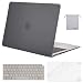 MOSISO MacBook Air 13 Inch Case 2018 Release A1932 with Retina Display, Plastic Hard Shell & Keyboard Cover & Screen Protector & Storage Bag Only Compatible Newest MacBook Air 13, Gray primary