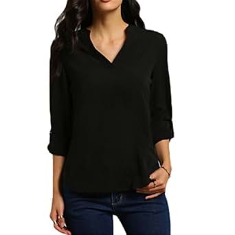 Camiseta De Manga Larga Para Mujer - Cuello Redondo, Diseño Plisado, Corte Holgado Y Cómodo
