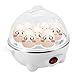 AIFUSI Steamer Egg Cooker/Boiler Electronic Egg Poacher, Rapid Egg Maker Scrambled Eggs with 7 Egg Capacity, Auto Shut off, White