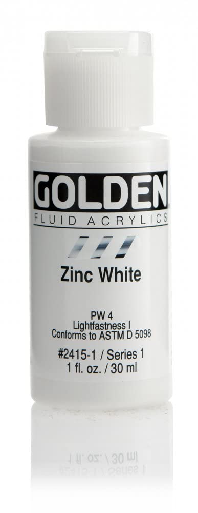 Pro-Art Zinc White-Golden Fluid Acrylic, Acrylic, Multicolour