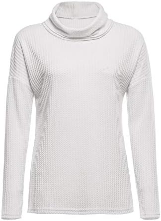 Connia Turtleneck Long Sleeve for Women Solid Plus Size Pullover Tunic Sweatshirt Dress Shirt Suit Tops Blouse