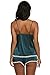 Ekouaer Sleepwear Womens Sexy Pajamas Set Silk Lingerie 2 Piece Satin Cami Shorts Set PJS Wife Gift Green Mudiem