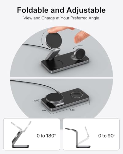 3 in 1 Charging Station 25W for Samsung Foldable Wireless Charger for Galaxy S26/S25/S24/S23/Z Fold/Flip Series, Galaxy Watch Ultra/8/7/6/5, Galaxy Buds Pro/3/2, with 35W Power Supply