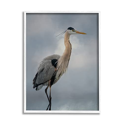 Stupell Industries Perched Egret Water Reflection Framed Giclee Art, Design by…