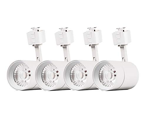 4-Pack LED Cylinder Track Lighting Heads for 2-Wire-1 Compatible Juno Track - FLSNT 12W (75W Equiv.) Dimmable 24° LED Spotlight Track Light Heads,CRI90,800LM,3000K Soft White,White - Thumbnail 6