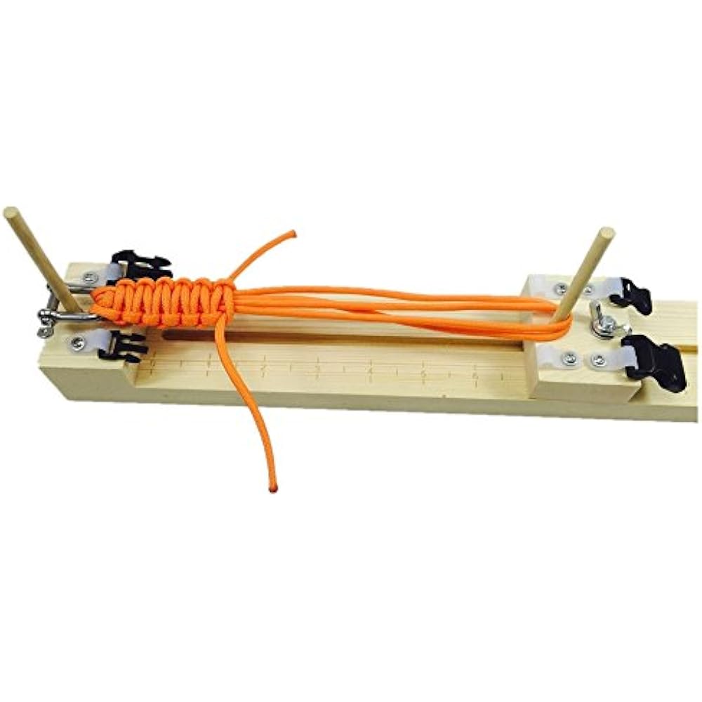 Adjustable Length Paracord Jig Bracelet Maker Wooden FrameParacord