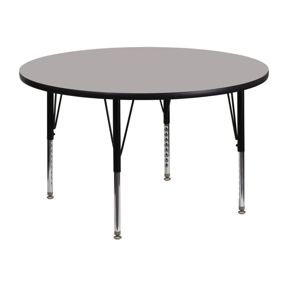 Photo 1 of ***PARTIAL SET - PRICE ADJUSTED***Flash Furniture Wren 48'' Round Grey HP Laminate Activity Table - Height Adjustable Short Legs
***ONLY HAS TABLETOP***