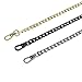 Coolcoco Luxury Fashion 43 Inches DIY Metal Shoulder Cross Body Bag Handbag Purse Replacement Chain Strap Set with Buckles (Gold Silver Black/Set)