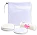 Reusable Organic Nursing Pads, Washable, Hypoallergenic, Bamboo - 8 Breastfeeding Pads - Includes Laundry Bag & Washcloth. Perfect Baby Shower Gift- Multi-Pack