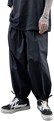 Amazon サムエルパンツメンズ アラジンパンツ ワイドパンツ 無地 ズボン ジョガー パンツ ダンスパンツ ヒップホップ スポーツウェア メンズ パンツ ゴム紐付き 部屋着 ロングパンツ 通販
