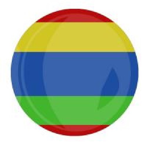 Titanium G23 Dermal Anchor top Part with Rainbow Gay Pride Logo (3mm) - 16g threadingl top Body Accentz Jewelry Sold Individually