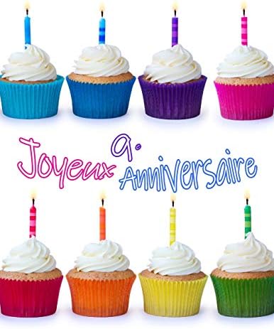 Joyeux 9e Anniversaire Livre Mignon D Anniversaire De Cupcake A Utiliser Comme Journal Ou Cahier Mieux Qu Une Carte D Anniversaire By Designs Level Up Douglas Karlon Amazon Ae