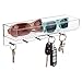 mDesign Mail Shelf, Letter Holder, Key Rack Organizer for Entryway, Kitchen - Wall Mount, Clear
