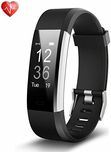 Activity Tracker Hostate Waterproof Fitness Tracker Health Tracker Pedometer Smartwatch Smart Bracelet with Heart Rate Monitor Step Tracker Calorie Counter for Kids Sports Men (black)