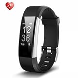 Hostate Fitness Tracker Waterproof Activity Health Tracker Pedometer Smartwatch Smart Bracelet with Heart Rate Monitor Step Calorie Counter for Android iOS