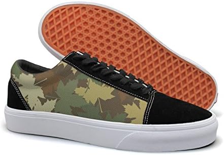 HMAG Womens' Skate Shoes Jogging Shoes Army Maple Leaf Lightweight Sneaker For Casual Outfits