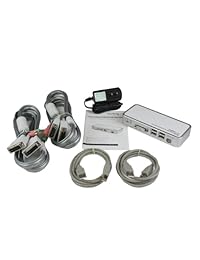 Startech   Kit de conmutador KVM USB DVI de 2 puertos con audio y cables USB 2.0 Hub (sv211kdvi)