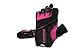 Contraband Pink Label 5137 Women's Padded Weight Lifting and Rowing Gloves w/Grip-Lock Padding (Pair) - Machine Washable Fingerless Workout Gloves Designed Specifically for Women (Pink, Small)