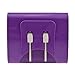 Bpuls 10.5 Watt Dual 2.1A/1A USB Wall Charger Adapter with Foldable Plug and UL Certified for iPhone iPad etc (Purple)