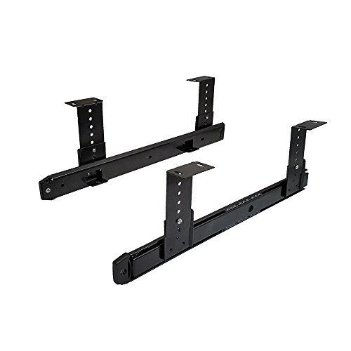 FRMSAET Heavy Duty 12''/14''/16''/18'' Thickness Steel Construction Ball Bearing Slides Keyboard Drawer Tray Accessories Cabinet Furniture Hardware Rails (18 inches, Black) - Thumbnail 5