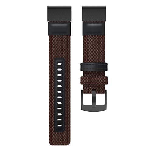 Meidexian888 Woven Nylon Sweatproof Sport Strap,Quick Release Replacement Band for Garmin Fenix 5/5 Plus/Forerunner 935 (Coffee)