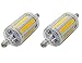 CTKcom R7S 78mm COB LED Bulbs(2 Pack)- J Type 78mm Double Ended 8W 650LM Halogen Bulbs Warm White 3000K,R7S Double Ended Filament Flood Lights Tube Lamps 70W Replacement T3 Halogen Bulb,AC85-265V