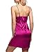 Ekouaer Sexy Nightgown Womens Satin Lace Trim Slip Chemise Nightwear Full Slip Dress Comfort Sleepwear,Rose-red,M=US XS