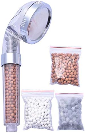 Grand Delux Universal High-Pressure Shower Head & Replacement Beads - 200% High Pressure 30% Water Saving , Ideal Dry Skin, Spa Experience, Easy Installation & Ionic Filtration