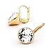 MYJS Bella Earrings with 4 Crt Clear Swarovski Crystals Gold Plated
