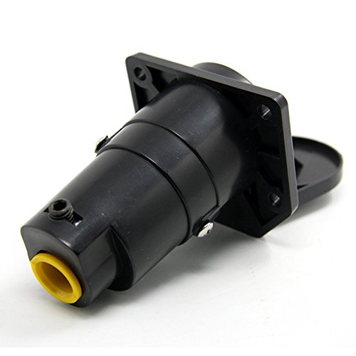 UPC 692561423161, Trailer Connector 7 Pin Trailer Plastic Socket 7 Way Round Trailer Connector Female 12V Towbar Towing - Vehicle End