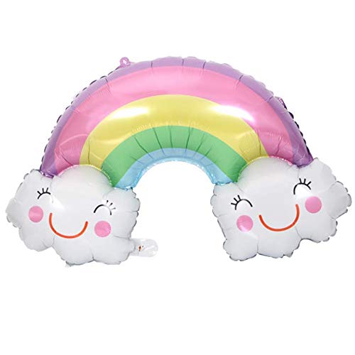 Cute Foil Rainbow Pastel Party Supplies Happy Birthday Balloons
