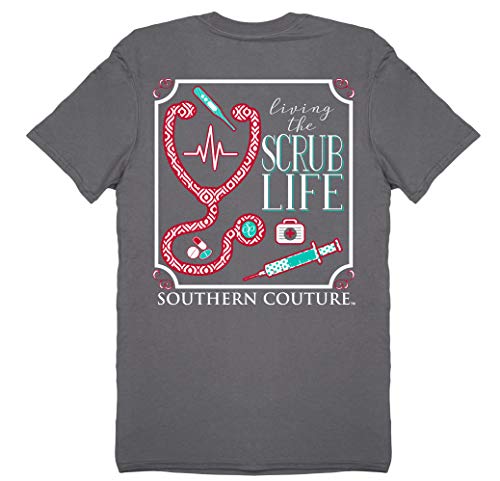 Southern Couture Classic Collection Scrub Life Nurse Short Sleeve