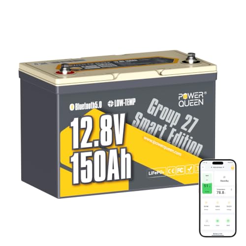 Power Queen 12V 150Ah LiFePO4 Battery