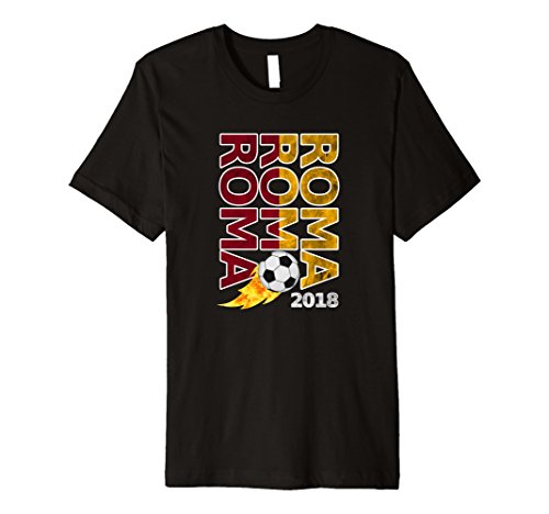 Roma Soccer 2018 T Shirt Italian Flag Fire Italy Football