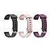 LETSCOM Replacement Bands for Fitness Tracker ID115U or ID115UHR, 3 Pack (Black, Pink, Purple)