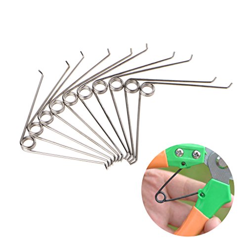 Qisuw Gardening Tool Pruners&Shears Compression Spring-10Pcs V Shape Steel Compression Spring Gardening Scissors Accessories Tool