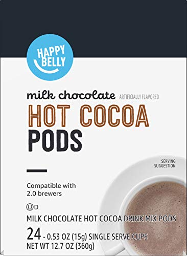 HAPPY BELLY HOT COCOA PODS, MILK CHOCOLATE, 24 COUNT