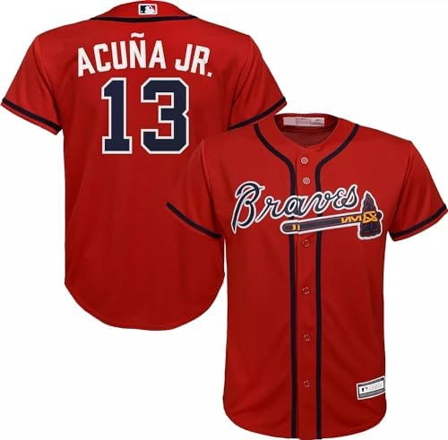 Amazon.com: Ronald Acuna Jr. Atlanta Braves #13 White Youth Cool