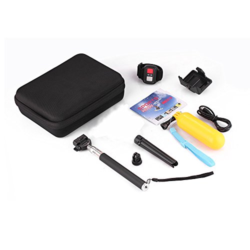 iGANK Pro4 Ultra HD 4K Waterproof Sports Action Camera, Outdoor Camera Accessories Include:Carrying Case/Remote Control/Selfie Stick/Floating Hand Grip/Tripod Stand/Waterproof Housing Case (Black)